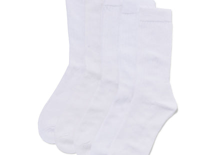 men's sports socks - 5 pairs white