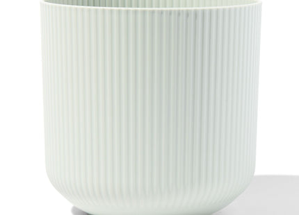 flower pot with ribs Ø18 green