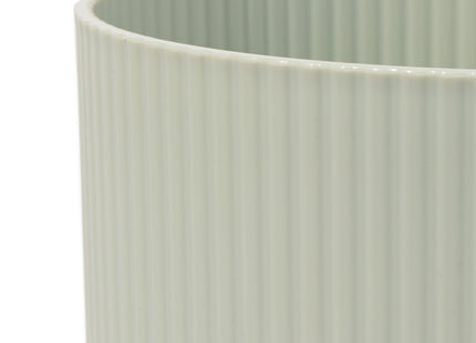 flower pot with ribs Ø18 green