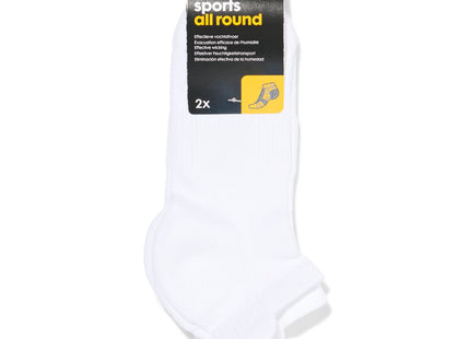 men's ankle socks sport - 2 pairs white