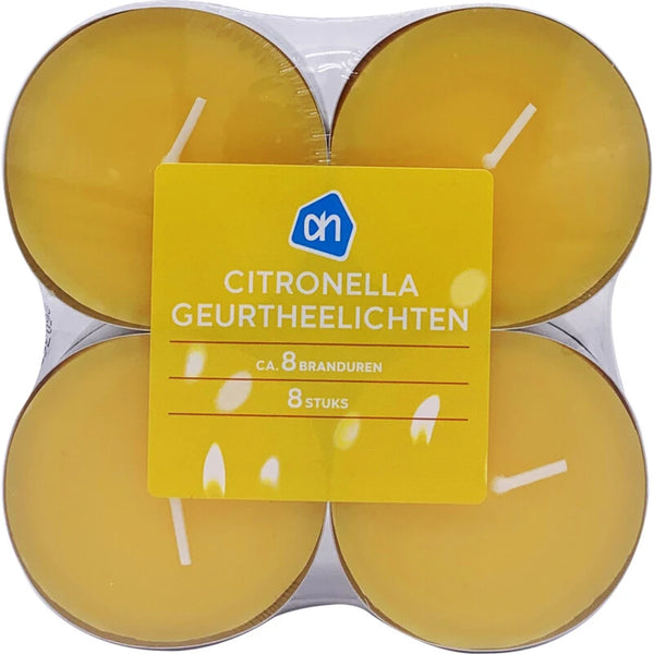 Citronella geurtheelichten 8 uur