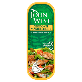 John West Makreelfilets zonnebloemolie gerookt