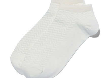 women's ankle socks with cotton off-white