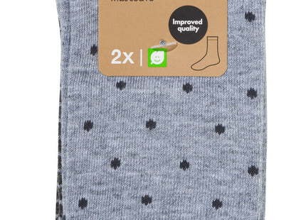 women's socks with bamboo seamless - 2 pairs gray melange