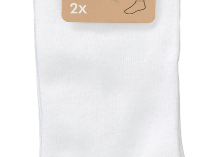 2-pack women's ankle socks bamboo white