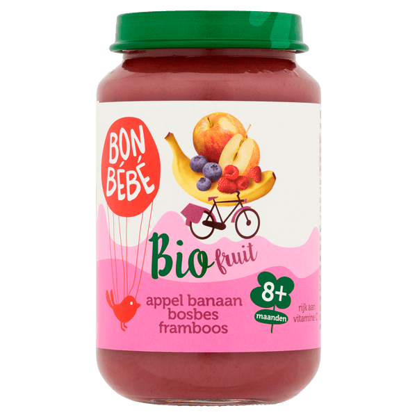 Bonbebe Organic 8mF0803 apple banana blueberry raspberry
