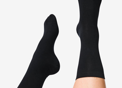 women's socks with organic cotton - 2 pairs black