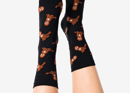 women's socks with cotton - 2 pairs black