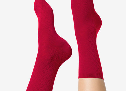 women's socks with cotton - 2 pairs red