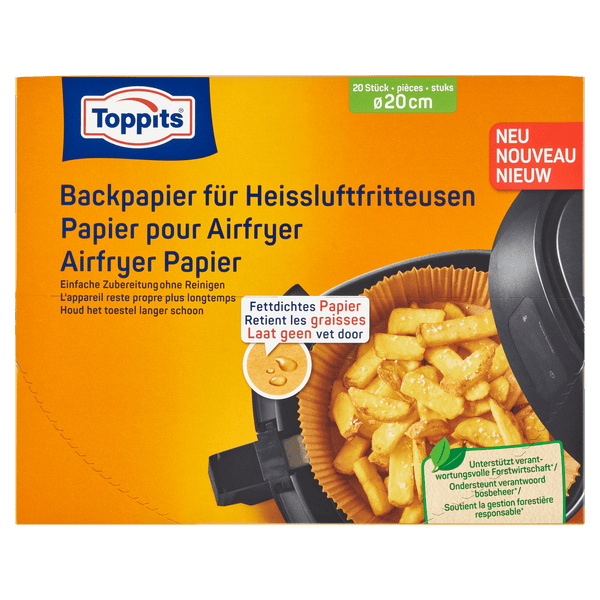 Toppits Airfryer Baking Paper Sheets 20cm