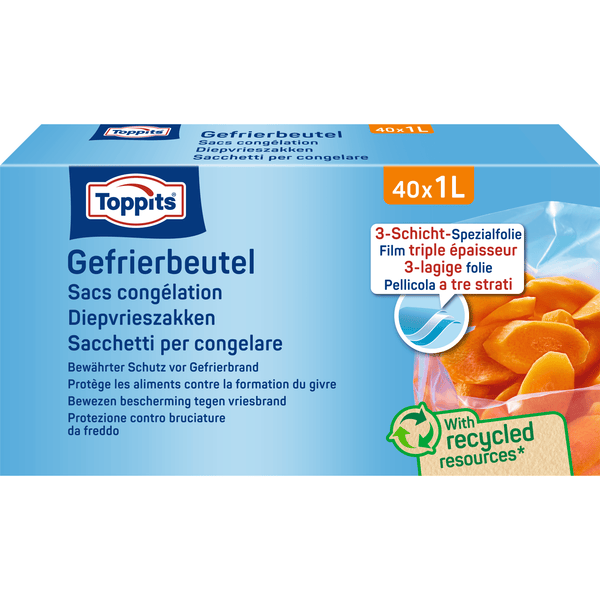 Toppits Freezer Bags 1L