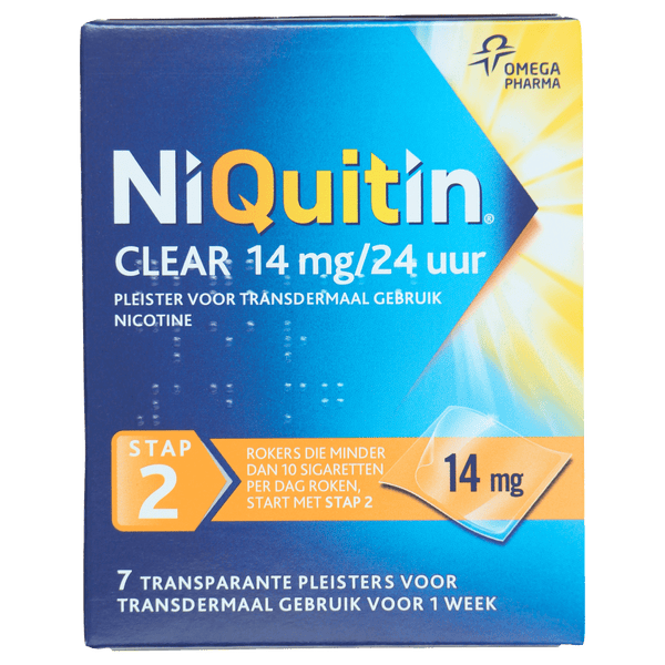 Niquitin Clear 14mg pleisters
