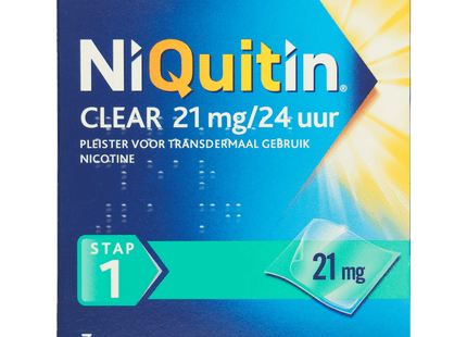 Niquitin Clear 21mg pleisters
