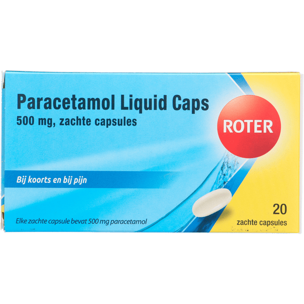 Rote Paracetamol 500mg flüssige Kapseln