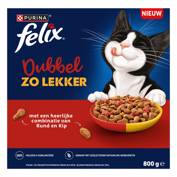 Felix twice as tasty beef and chicken