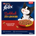 Felix twice as tasty beef and chicken