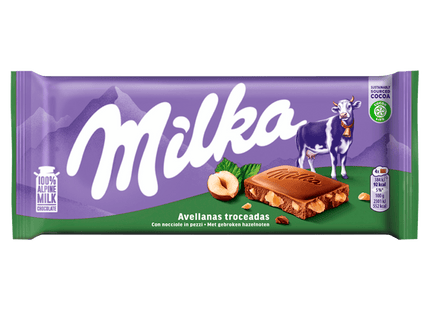 Milka Chocolate bar broken hazelnuts