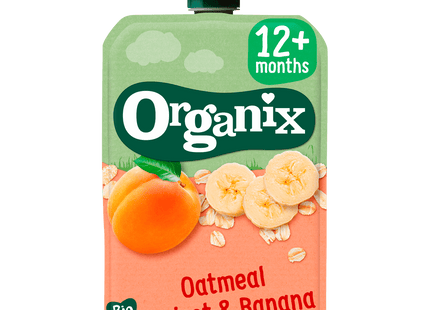 Organix Knijpfruit Haver Abrikoos Banaan 12+m