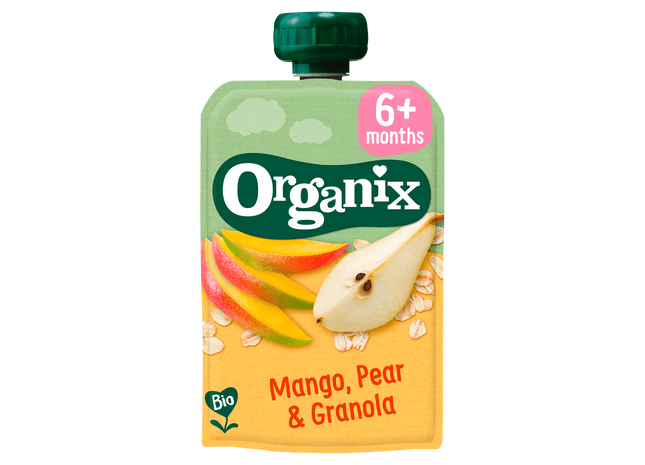 Organix Squeeze Fruit Mango, Birne &amp; Granola 6+m