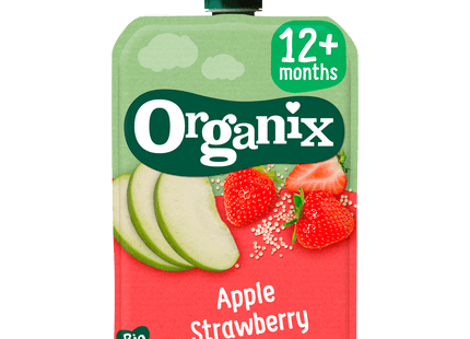 Organix Knijpfruit Appel Aardbei & Quinoa 12+m