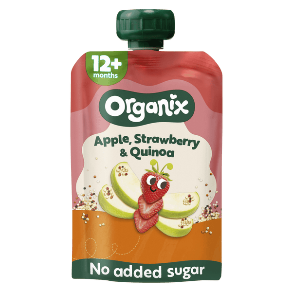 Organix Knijpfruit Appel Aardbei & Quinoa 12+m