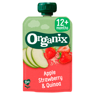 Organix Squeeze Fruit Apfel Erdbeere &amp; Quinoa 12+m