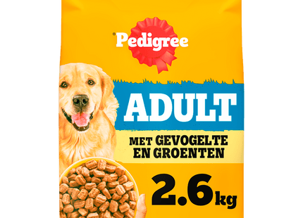 Pedigree Droog adult gevogeltje en groente