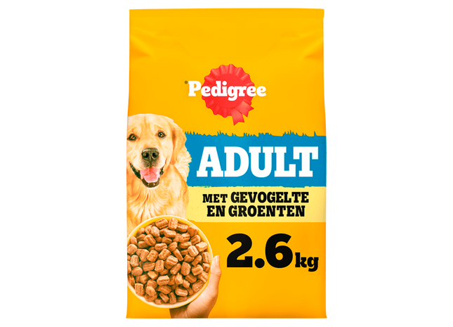 Pedigree Droog adult gevogeltje en groente