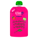 Ella's Kitchen Knijpfruit aardbei, rabarber+appel 4m+