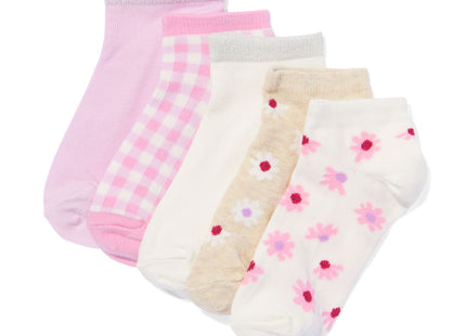 children's ankle socks with cotton - 5 pairs beige