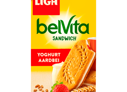 Liga BelVita cookie sandwich yogurt strawberry