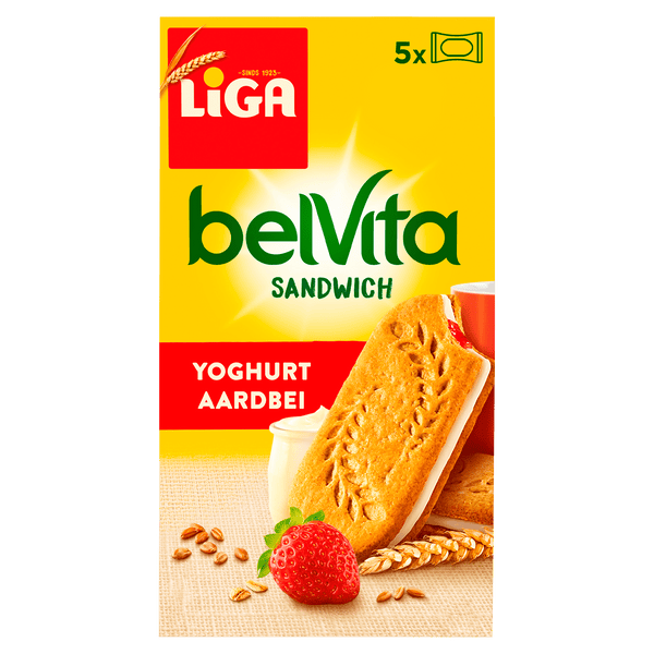 Liga Sandwich Koekjes Yoghurt Aardbei