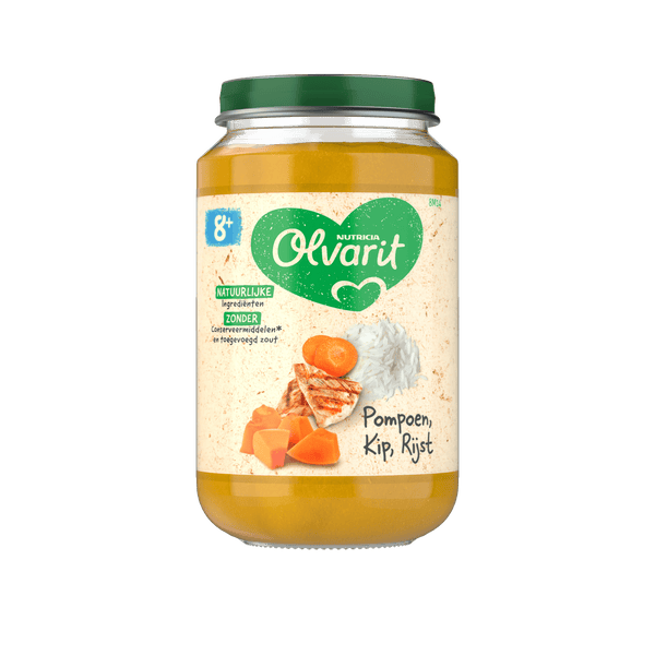 Olvarit 8+mnd Pompoen Kip Rijst