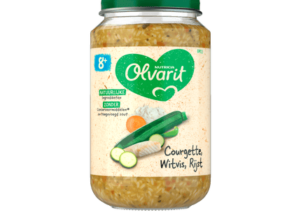 Olvarit 8+mnd Courgette Witvis Rijst