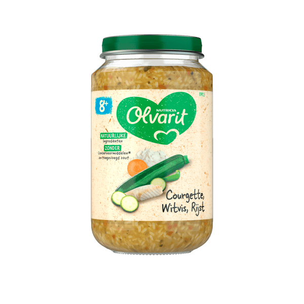 Olvarit 8+ months Zucchini Whitefish Rice