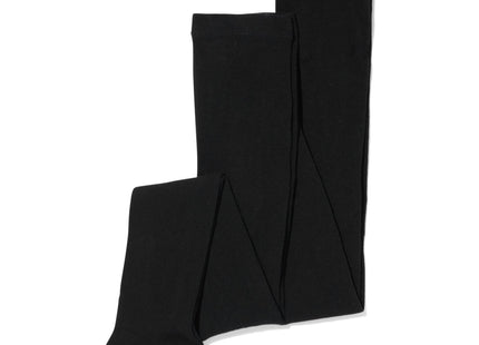 children's tights with cotton - 2 pairs black