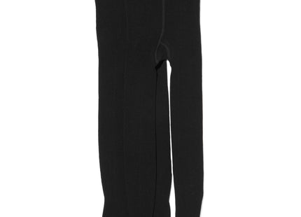 children's tights with cotton - 2 pairs black