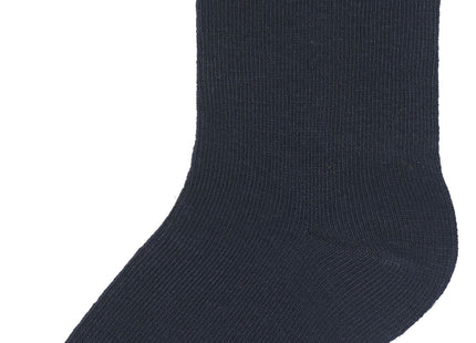 kinder sokken met katoen - 5 paar blauw