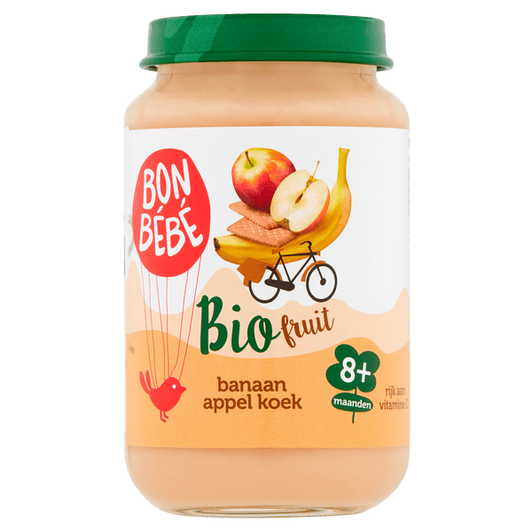 Bonbebe Organic 8mF0804 banana apple biscuit