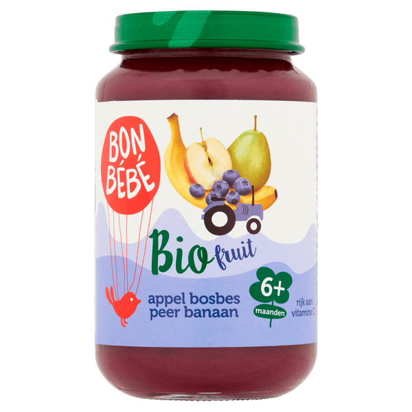 Bonbebe Bio 6mF0603 Apfel Blaubeere Birne Banane