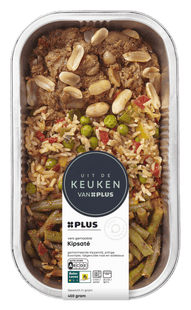 Uit de keuken van  Kipsaté met pittige boontjes nasi