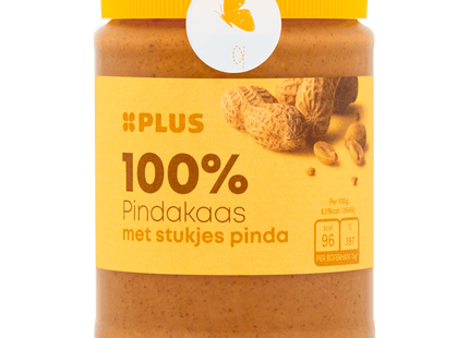 100% pindakaas met stukjes pinda