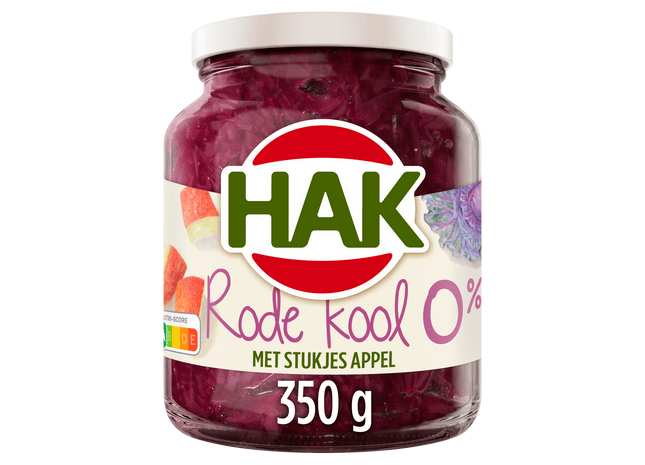 Hak Rode kool met appel 0%