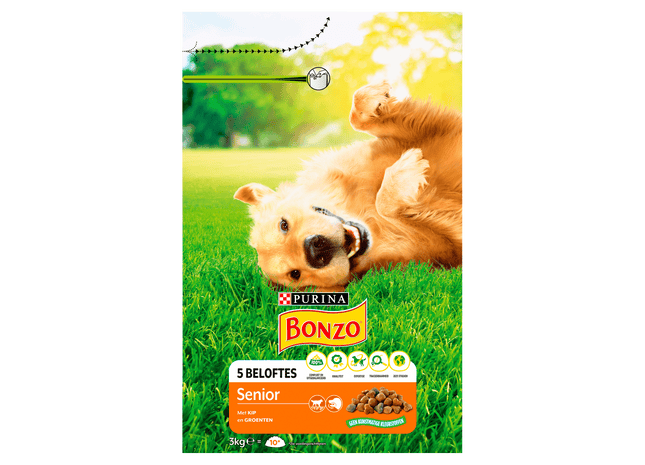 Bonzo Senior hondenvoer met kip & groente