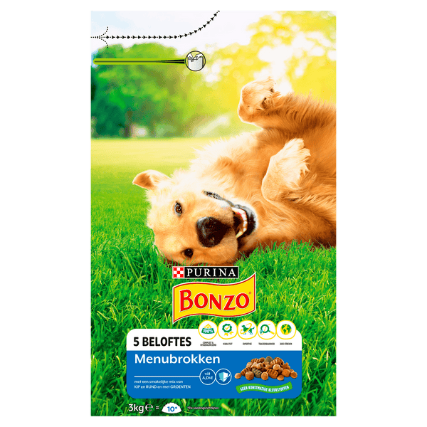 Bonzo Adult menubrokken hondenvoer kip