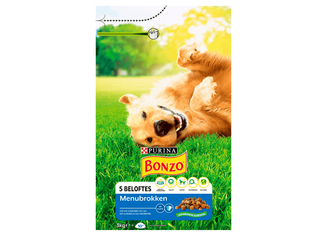 Bonzo Adult Menü, Hundefutter, Hähnchenstücke