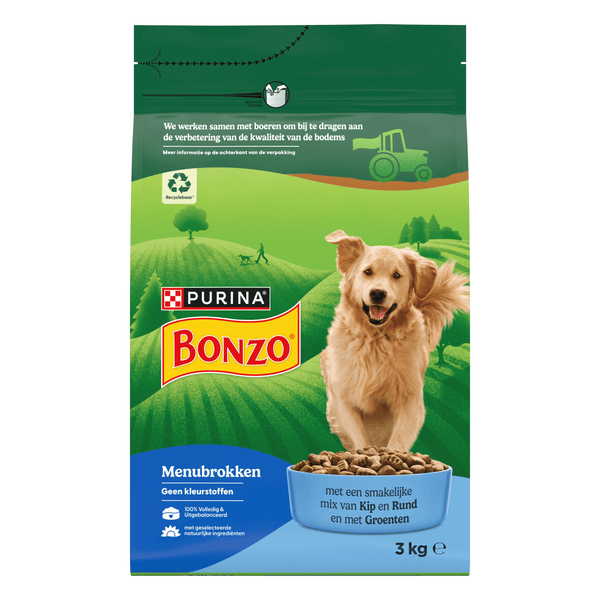 Bonzo Adult menubrokken hondenvoer kip