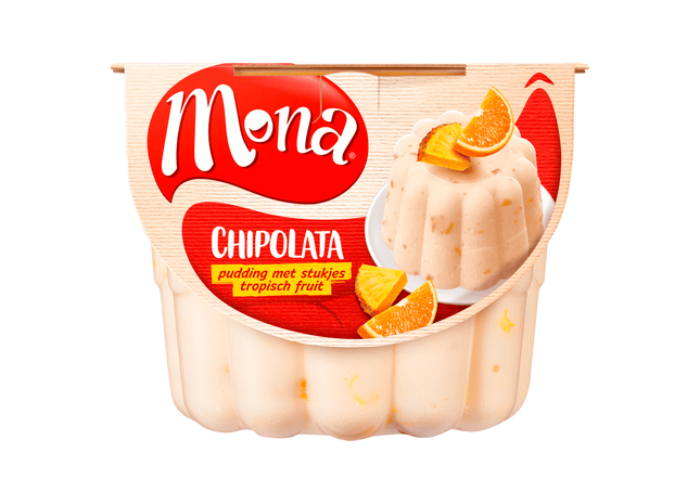 Mona Chipolatapudding met tropisch fruit