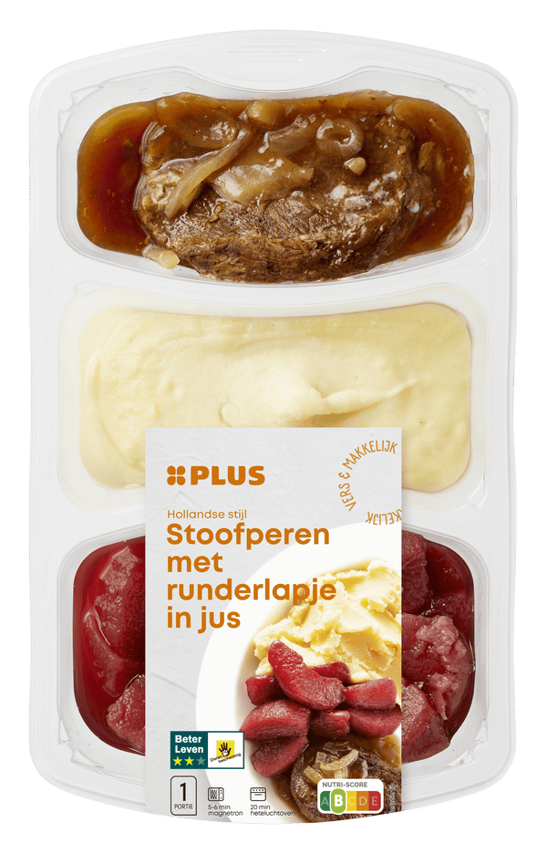 Stewed pear with beef stew and rosemary