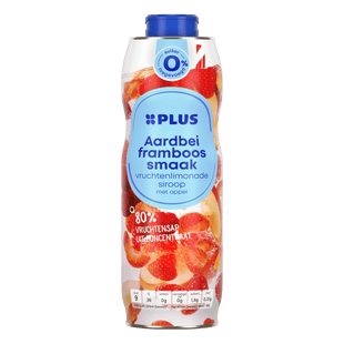 Siroop aardbei framboos 0% suiker